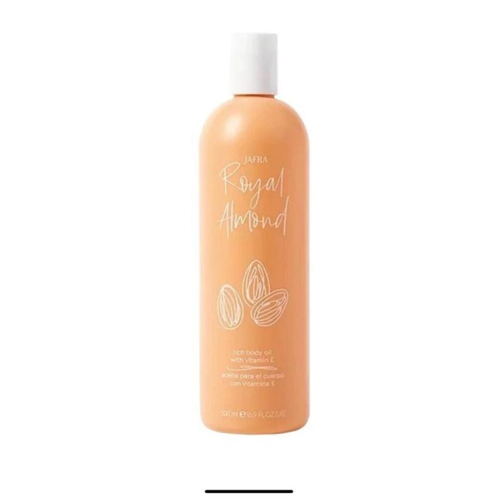 NEW in BOX Jafra Royal Almond Rich Body Oil  With Vitamin E 16.9 FL OZ/500ml